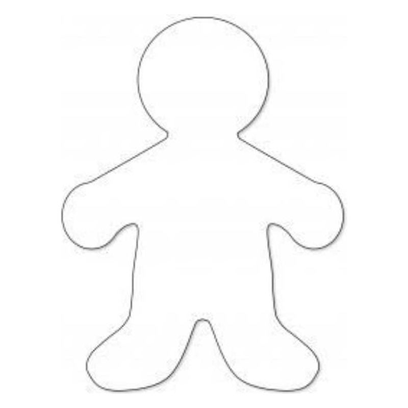 Big Cut-Outs, White Paper, 16" People, 25pcs,