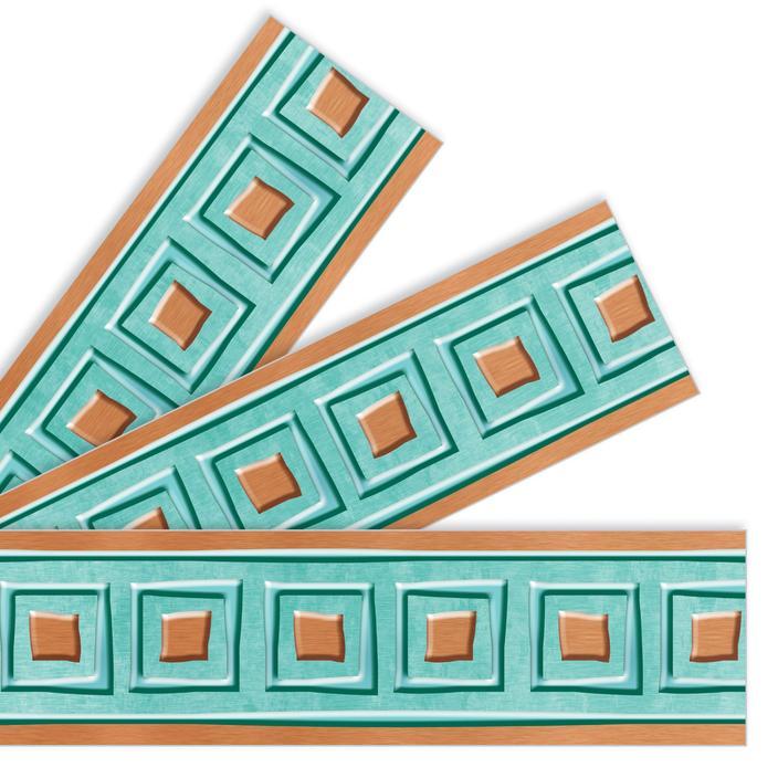 Copper Squares Borders 2 3/4in x 35 3/4ft 12/pk