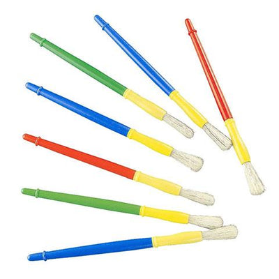 Plastic Chubby Paintbrushes 12/Pk