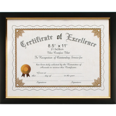 Photo Frame (Black, 8.5x11")