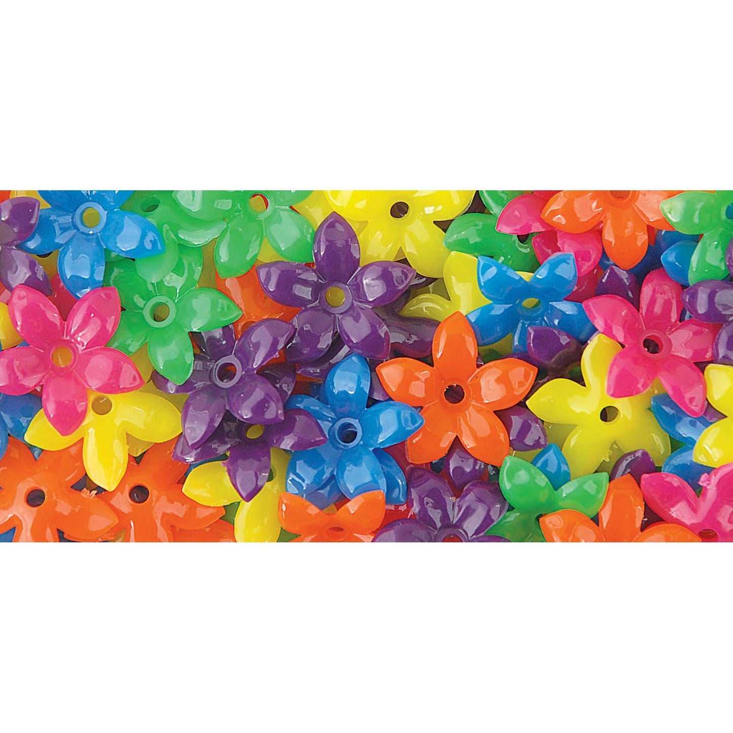 Star Flower Bead Hot Multi color 18mm 56g