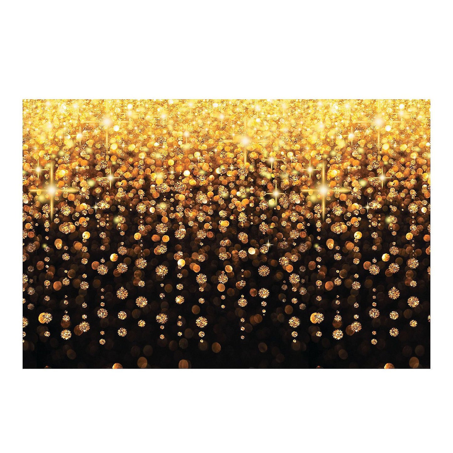 Black & Gold Plastic Backdrop 9 Ft. x 6 Ft. 1 Pc.