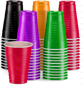 Disposable Plastic Cups 18 Oz 50/pk Green