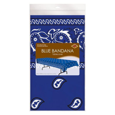 Blue Bandana Tablecloth 54" x 108"