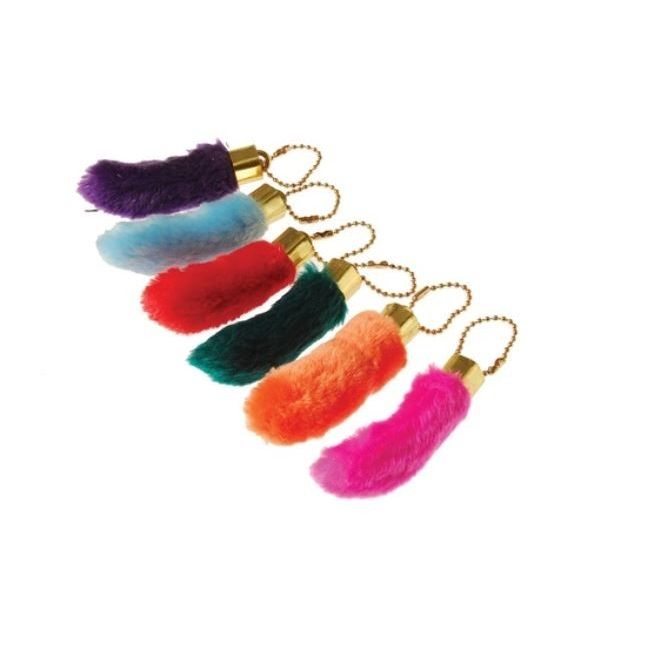 Fake Rabbits Foot Keychain 12/pk