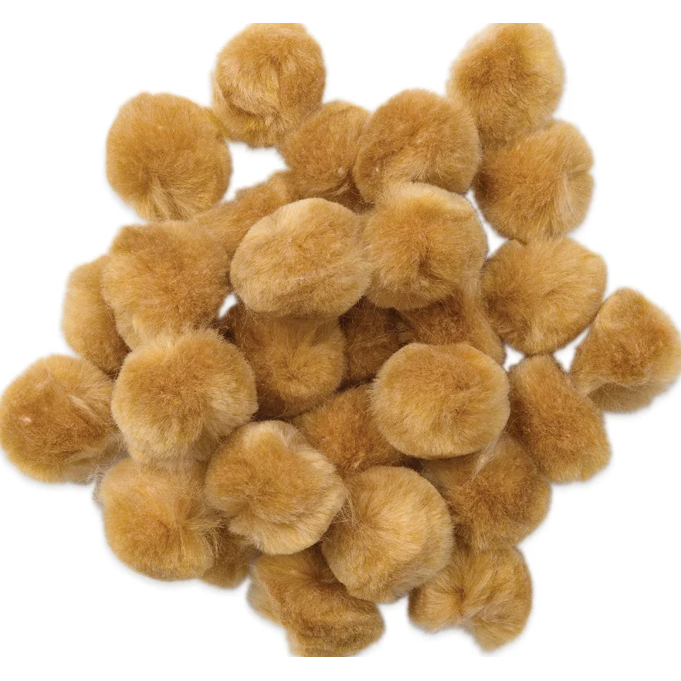 Beige Pom Poms 1" 100/pk