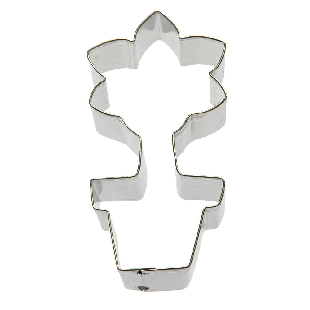 Potted flower cookie cutter 3.75in