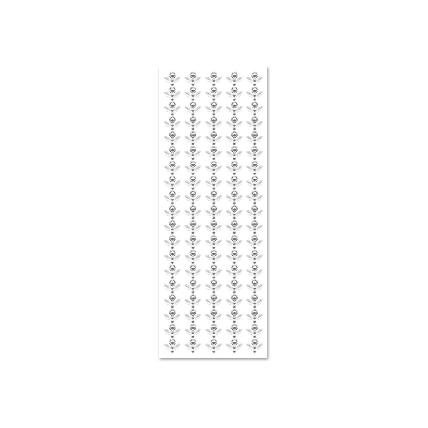 Adhesive Rhinestone Pearl Crystal Floral (Closeout)