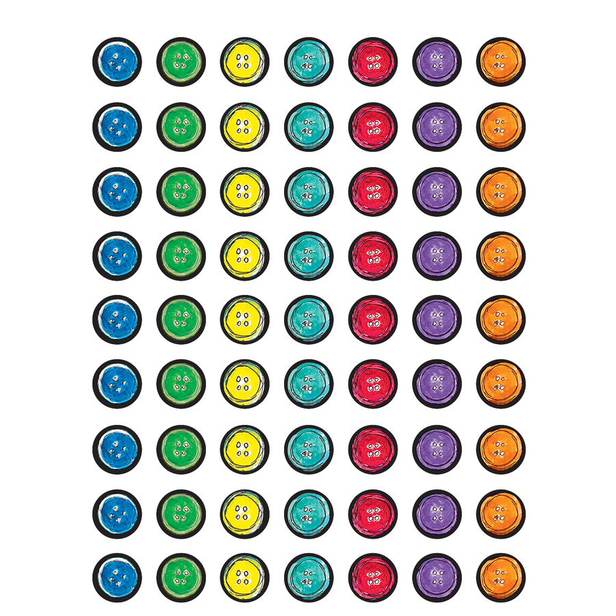 Groovy Buttons Mini Stickers 1/2" (6 Sheets)
