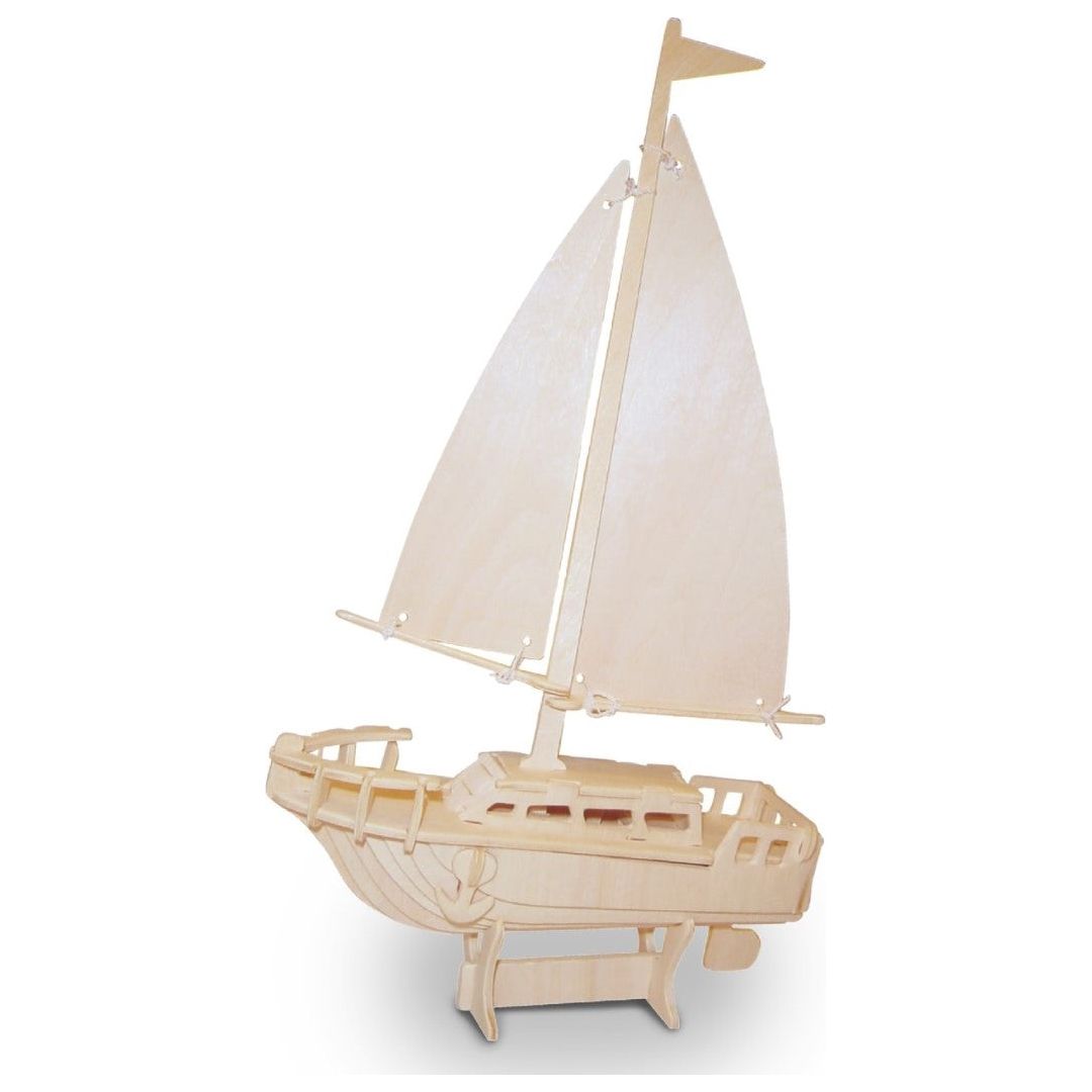 3D Puzzles Sailboat 9"Lx7.31"Wx0.37"H