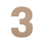 6" Wood Number ("1")