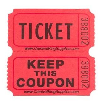Roll Tickets (double, Green) 2000 sets per roll