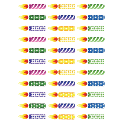 Candle Stickers Rectangle 35mm x 12mm Clear 10/pk