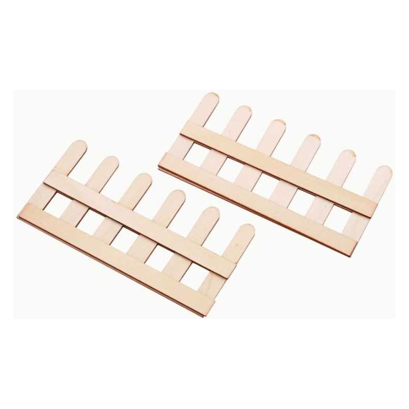 Wooden Picket Fence 2/ct 2" x 5"