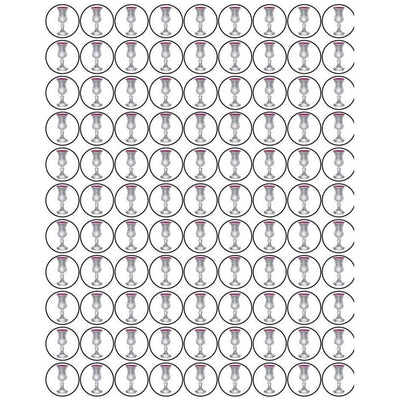 Koises Stickers Round 13mm Color Print 10 /pk