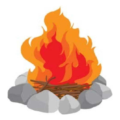 Fire Cardstock Cutout 2" 20/pk (Closeout)