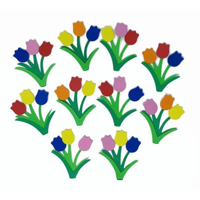 Foam shape tulip and flower 10pcs