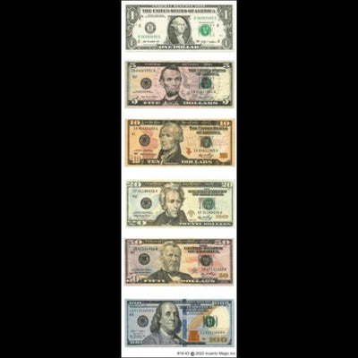 Money Dollar Bill Stickers (6 Sheets)