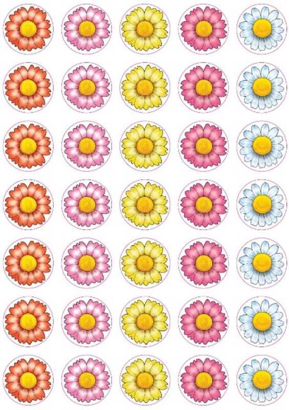 Flower Stickers 3/4" (10 Sheets)