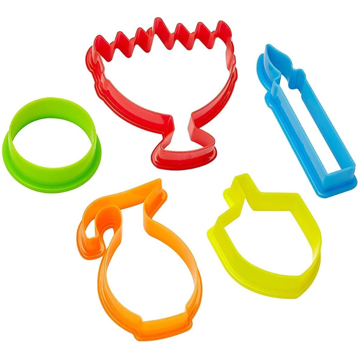 Plastic Chanukah Cookie Cutters 5 Piece Set