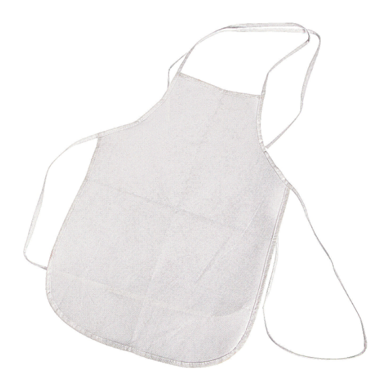 19" DIY Kids White Nonwoven Aprons with Ties - 12 Pc.