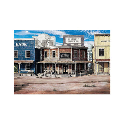 Western Town Backdrop, 9 ft. x 6 ft. 
3 Pc.