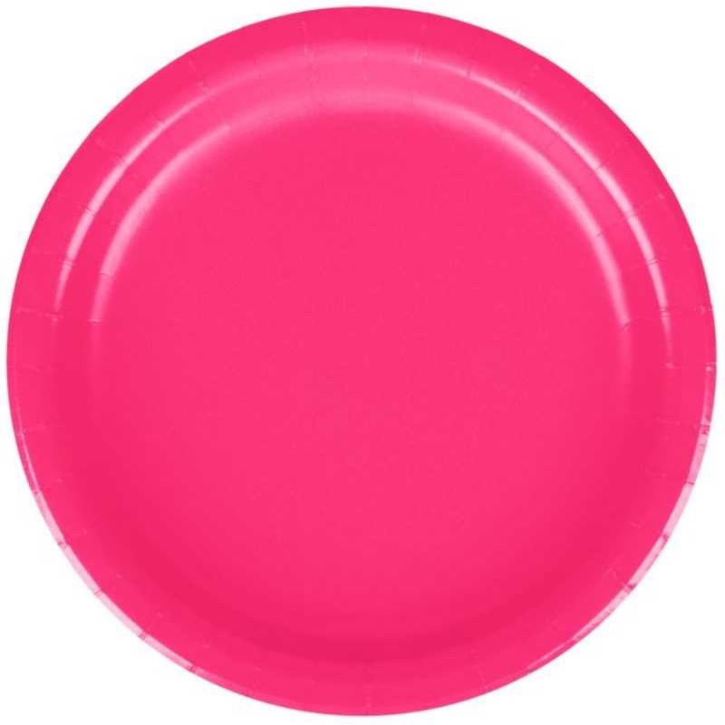 Paper plate Hot Pink 9" 8ct