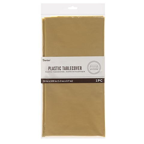 Plastic Tablecloths 54X108" (Gold)