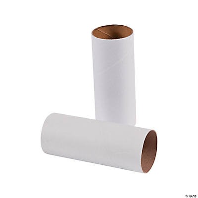 Cardboard White Craft Rolls 4 1/2" x 1 3/4" 24/pk