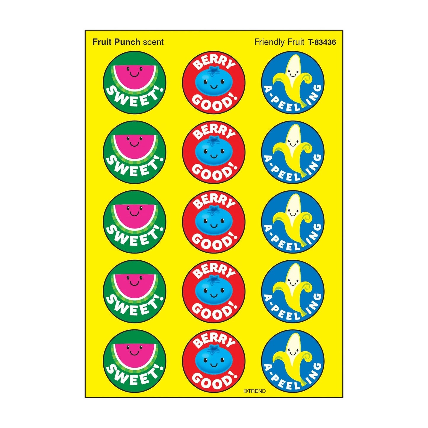 Fruit Punch Scent Stickers (Applause) 1" (4 Sheets)