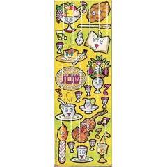 Shabbos Die Cut Stickers Green (6 Sheets)