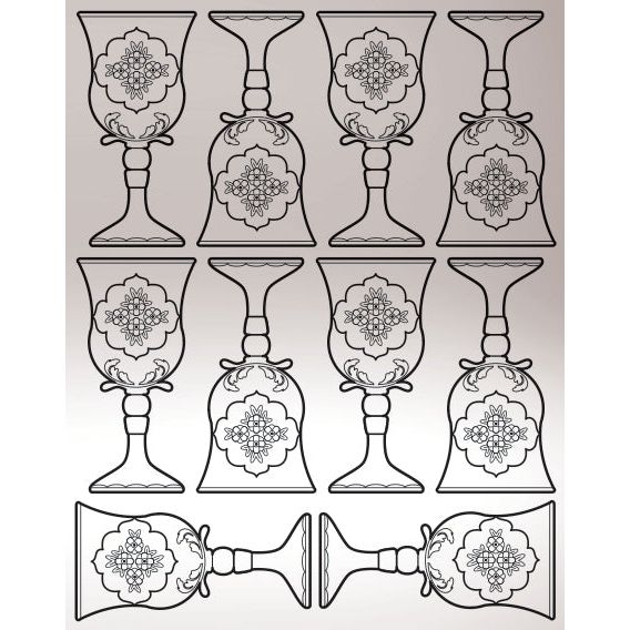 Becher Stickers 2" 6 Sheets - 60 Stickers