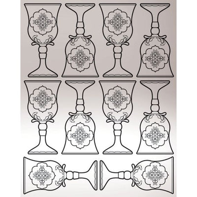Becher Stickers 2" 6 Sheets - 60 Stickers