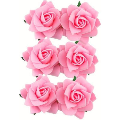 Foam flower pink 2.5" 6/pk