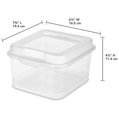 Storage Container With Fliptop 7.5" x 6.5" x 4.5"