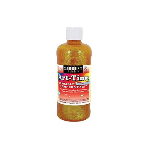 Washable Temepra Paint Glitter 16oz (Glitter Yellow)