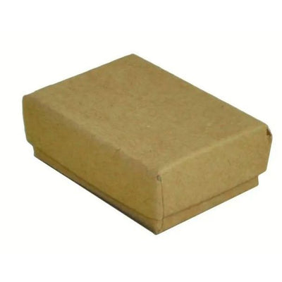 Brown Cotton Gift Jewelry Boxes 1-7/8" x 1 1/4" x 5/8" H 1/pc