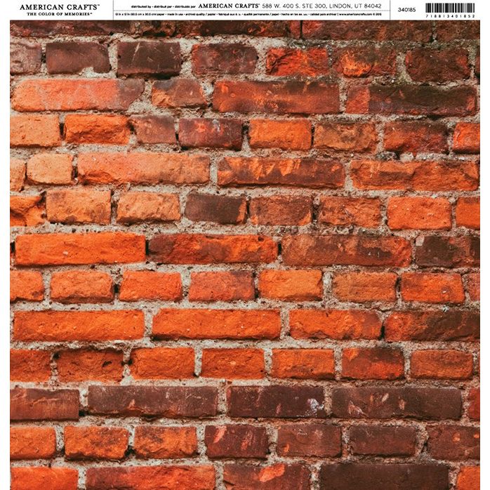 Patterned Paper - Single Sided - Industrial Bricks 12x12