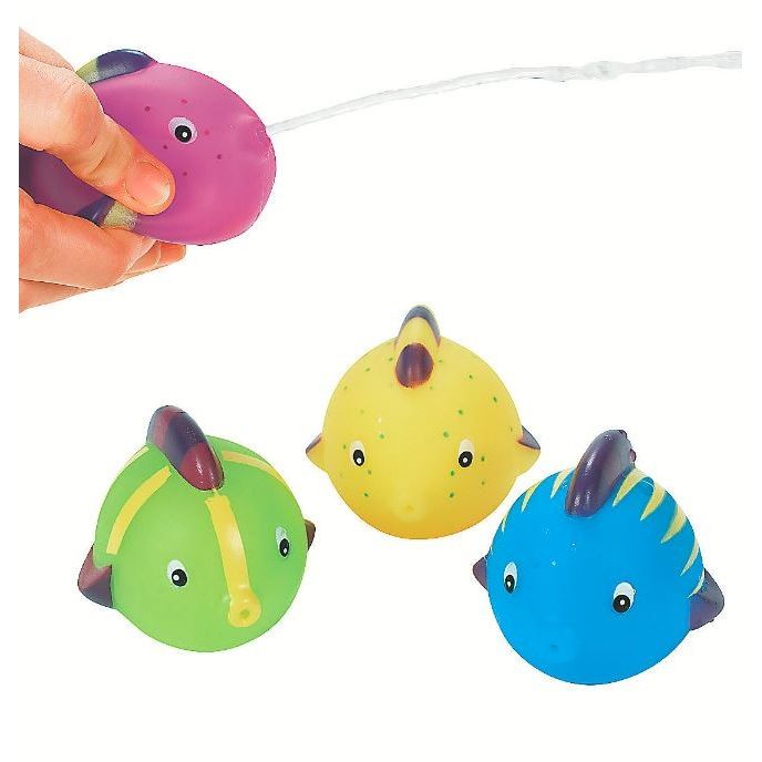 Vinyl Painted Fish Squirts 12/pk
