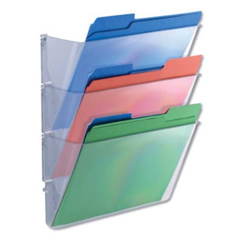 File Wall Bin Clear 3/pk