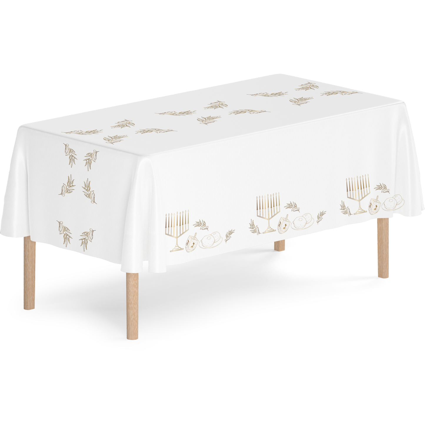 Chanukah Tablecloth White