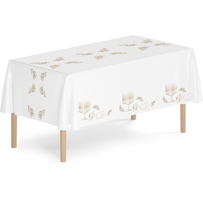 Chanukah Tablecloth White