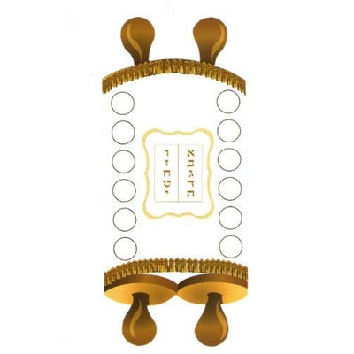 Cutout –White Torah 20/pk