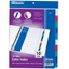 No Pocket Plastic Subject Dividers