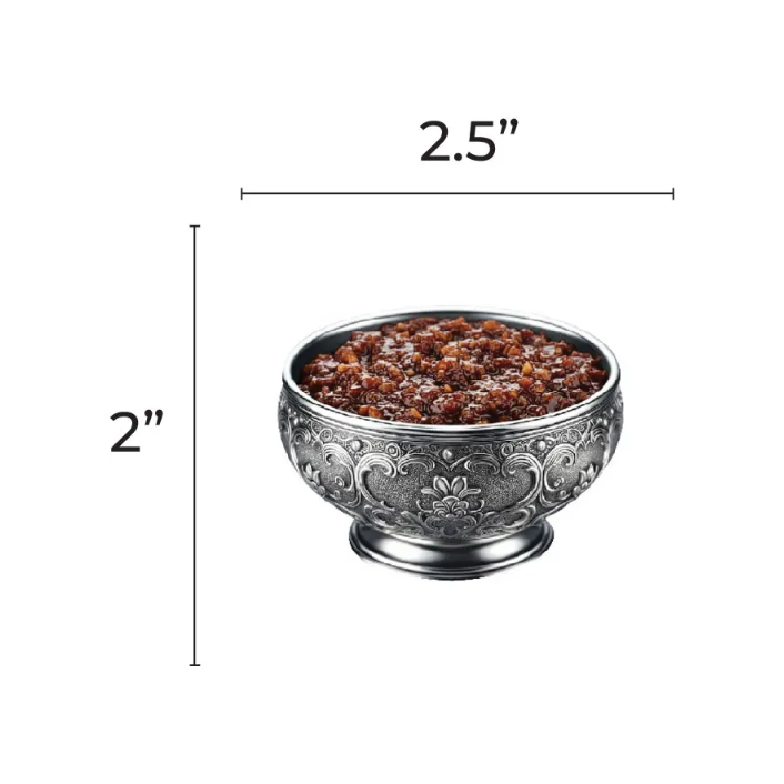 Silver Bowl with Horseradish Cutout 2.5-inch 20/pk
