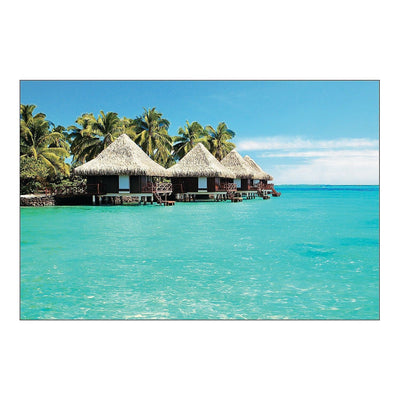 Tropical Beach Backdrop, 108" x 72"   3 Pc.