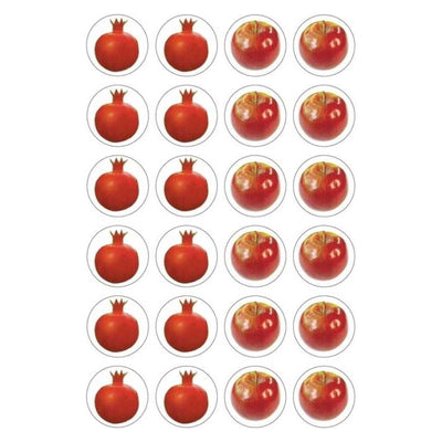 Red Apple and Pomegranate Stickers