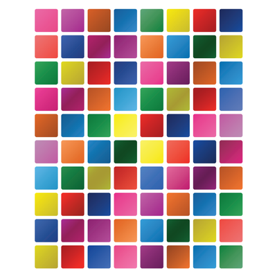 Metallic Square Stickers 1/2" 13mm 10/pk