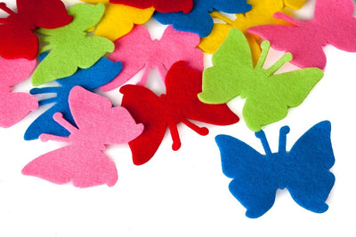 Butterfly Felt Shapes 2 3/4" x 2 1/4" 20/pk Discontinued