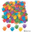 Foam Rainbow Hand Self-Adhesive Shapes (500 pcs./unit) 1 1/4"